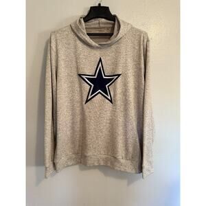 Antiqua Men's Sweatshirt Hoodie,Dallas Cowboys Star , Size 2 XL , gray